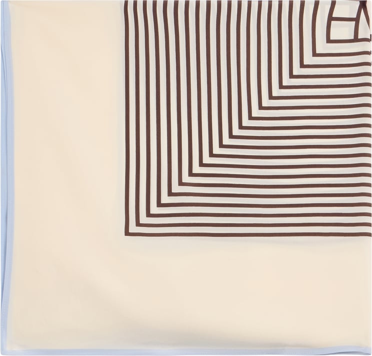 Toteme Silk macadamia scarf with geometric pattern