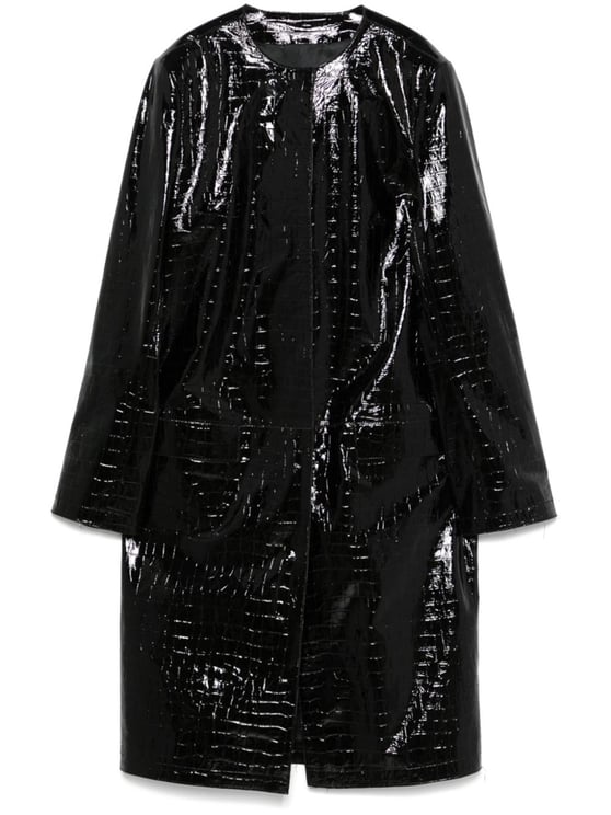 Toteme Lamb Leather Crocodile Texture Jacket