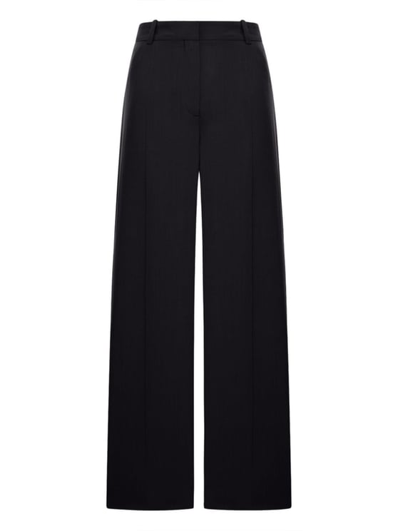 Toteme Neutrals Wide-Leg Wool-Blend Formal Pants