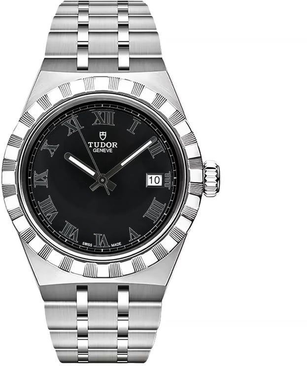 Tudor Tudor Royal 28500 50DM441 SS AT Black Dial Watch with Black Dial