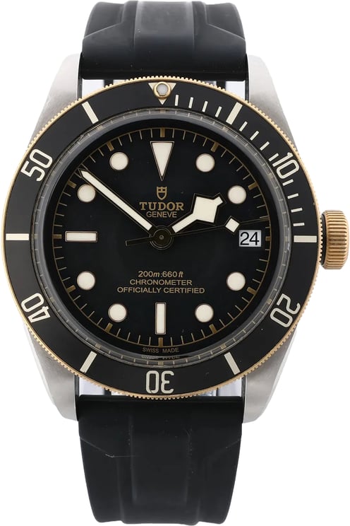 Tudor Tudor Black Bay S&G 79733N 1682483 SS Rubber x SS AT Watch with Black Dial