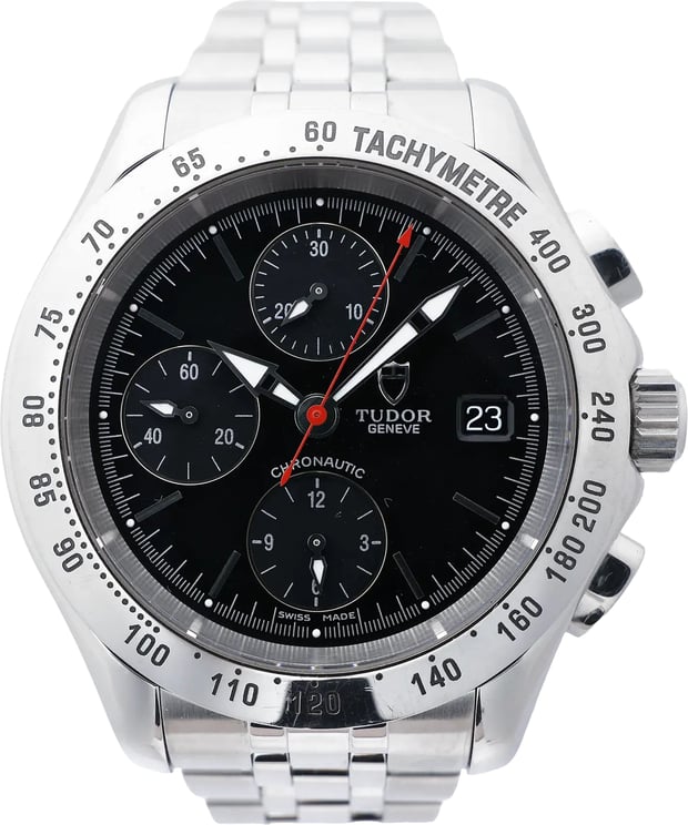 Tudor Tudor Chronautic 79380P 832584 SS AT Watch with Black Dial