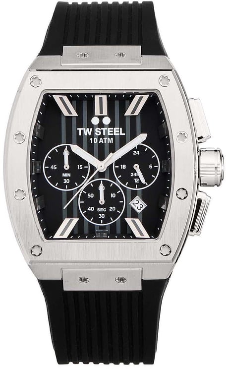 TW Steel TW Steel TWTO1 Tonneau Staal Zw 42-50mm