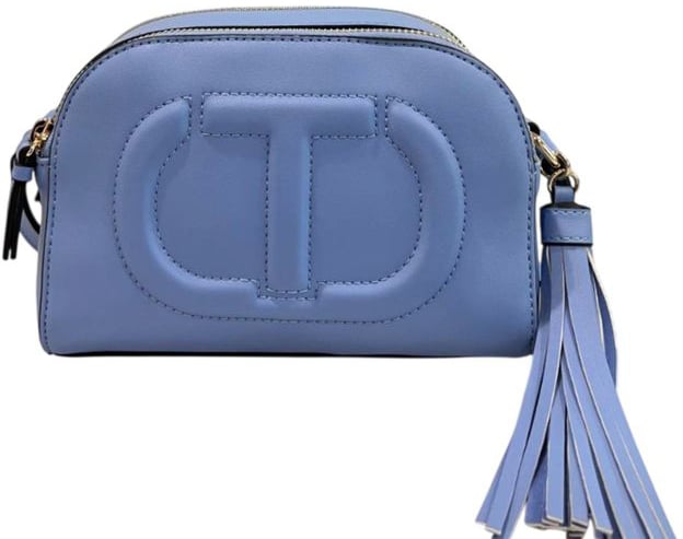 Twin-set Twinset Blue PU Women Crossbody