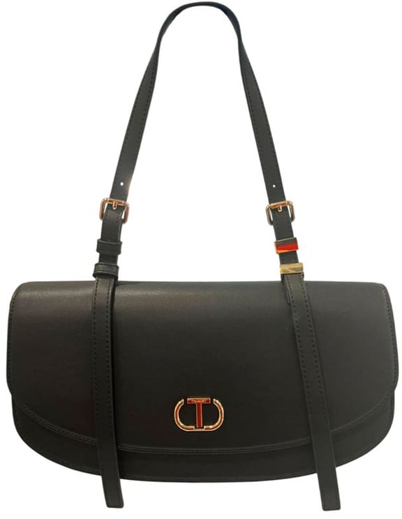 Twin-set Twinset Black PU Women Shoulder Bag