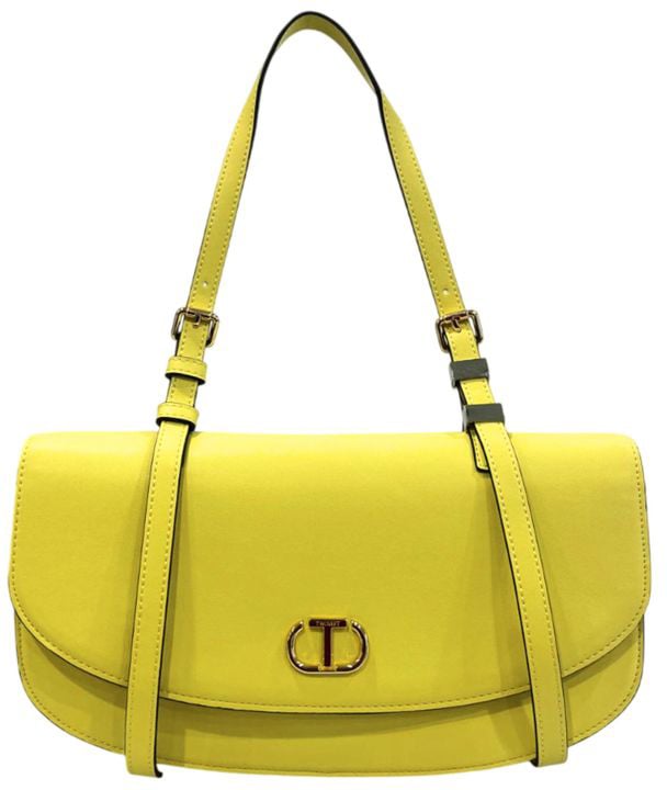 Twin-set Twinset Yellow PU Women Shoulder Bag