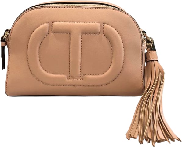 Twin-set Twinset Pink Faux Leather Women Crossbody