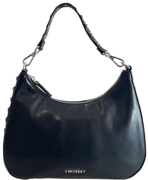 Twin-set Twinset Black Polyurethane Women Shoulder Bag