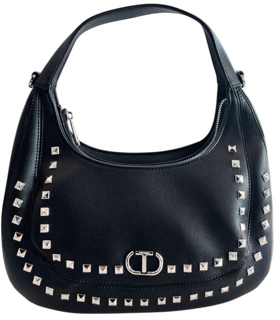 Twin-set Twinset Black PU Women Shoulder Bag