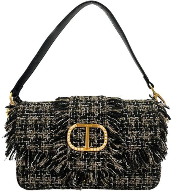 Twin-set Twinset Black PU Women Shoulder Bag