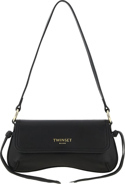 Twin-set Twinset Black Leather Shoulder Bag