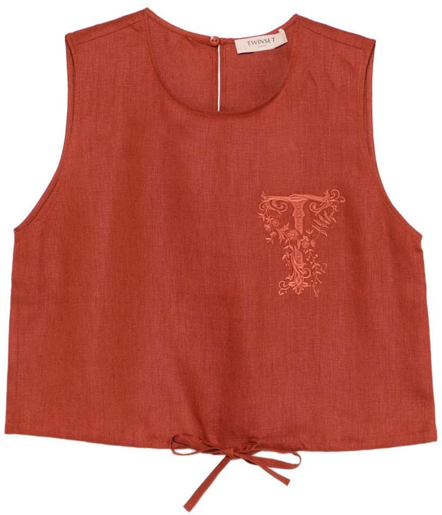 Twin-set Top Marrone