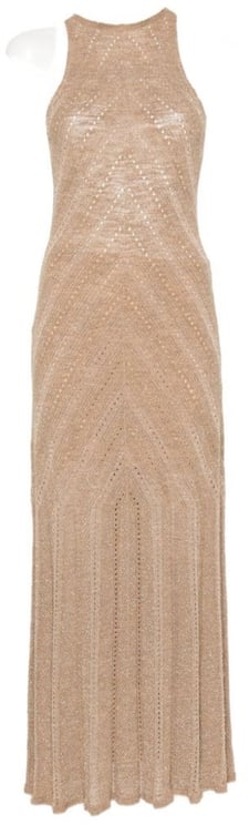 Twin-set Dresses Golden Green Lurex