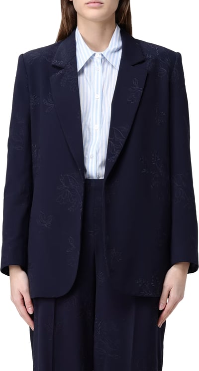 Twin-set Blue Foulard St. Animalier Jacquard Blazer