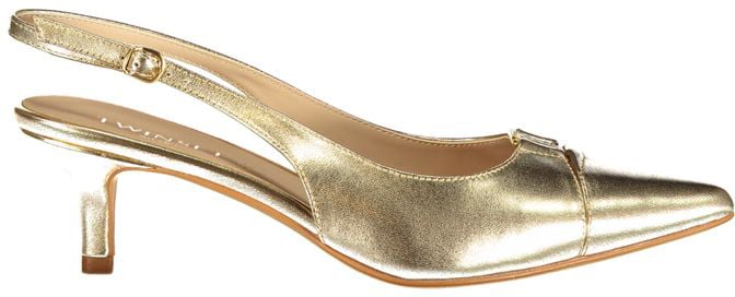 Twin-set Twinset Gold Leather Women's Sandal