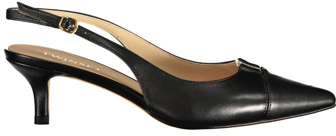 Twin-set Twinset Black Leather Women Sandal