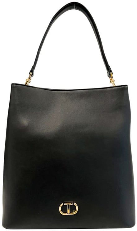 Twin-set Twinset Black PU Women Shoulder Bag