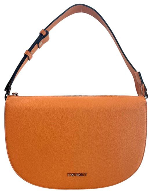Twin-set Twinset Orange Polyurethane Women Shoulder Bag