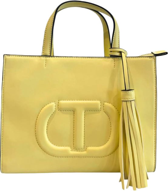 Twin-set Twinset Yellow PU Women Handbag