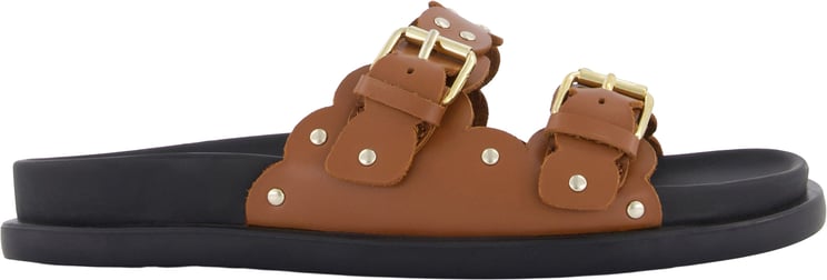 Twin-set Twinset Meisjes Slippers In Camel