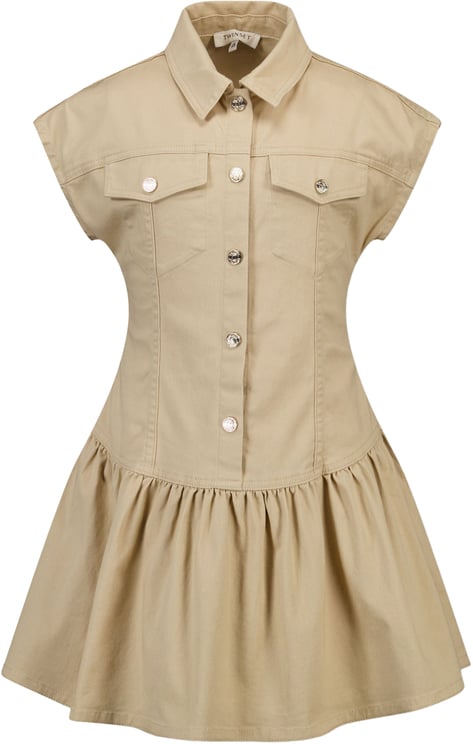 Twin-set Twinset Kinder Meisjes Jurk In Beige