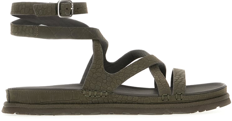 UGG Ugg Bottle green leather Goldengaze sandals