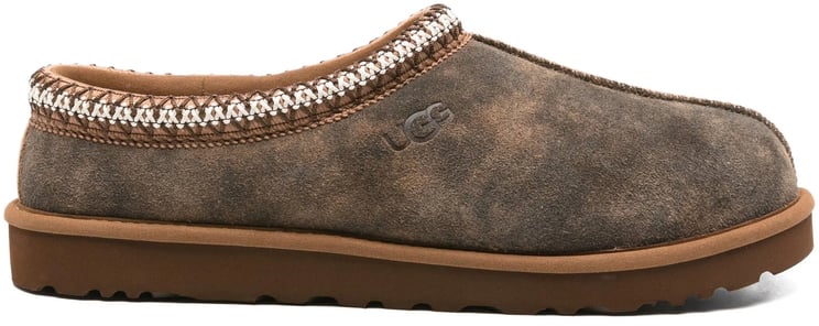 UGG Brown M Tasman Baxter Suede-Like Slippers