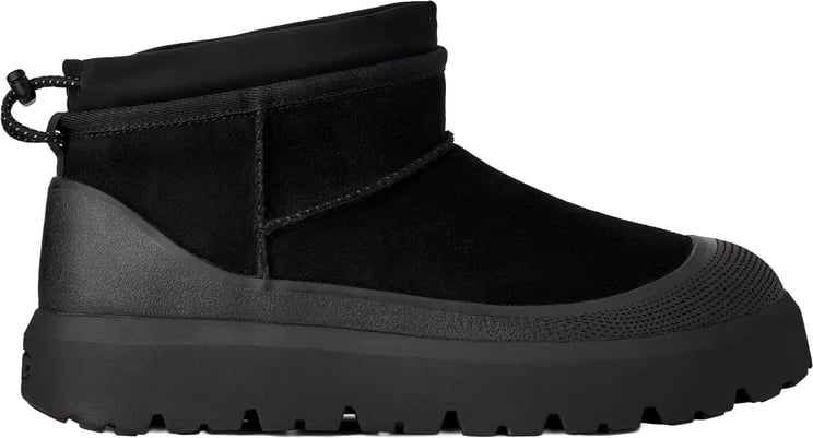 UGG ULTRA MINI WEATHER HYBRID ANKLE BOOTS BLACK BLACK