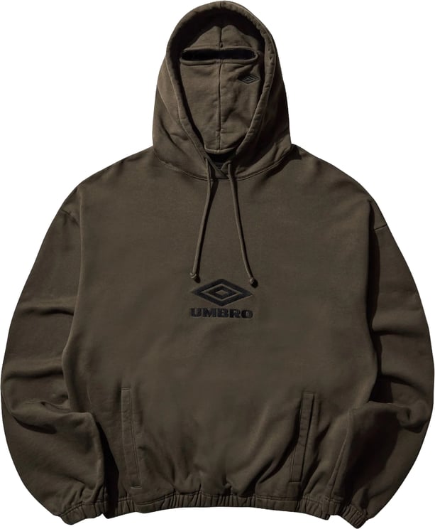 Umbro Felpa Con Cappuccio Og Logo Mask Dark Olive