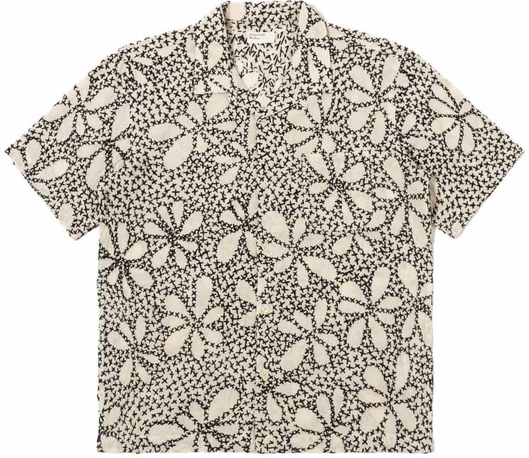 Universal Works universal works road shirt kantha flower ecru black