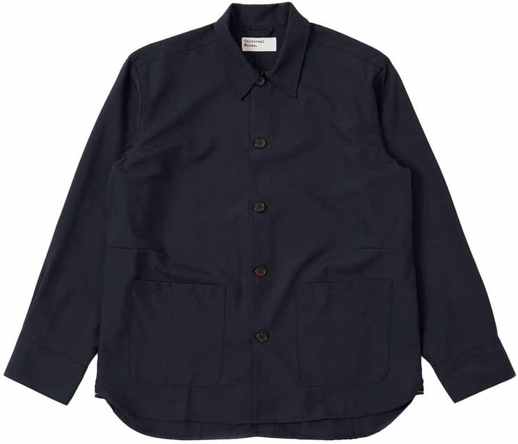 Universal Works universal works travail overshirt coton tropical navy
