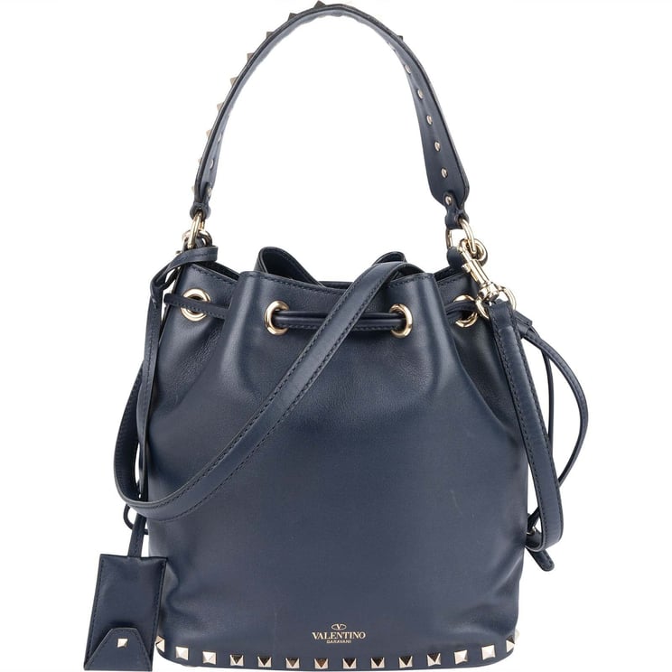 Valentino Valentino Calfskin Rockstud Bucket Crossbody Handbag