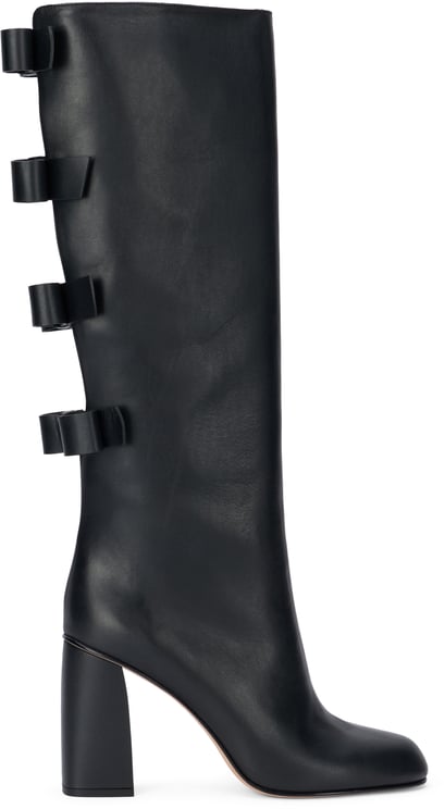 Valentino Ankle boot in black color with heel, elegant and minimalist design.