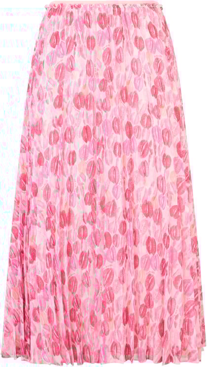 Valentino Long pink skirt with print, versatile and playful.