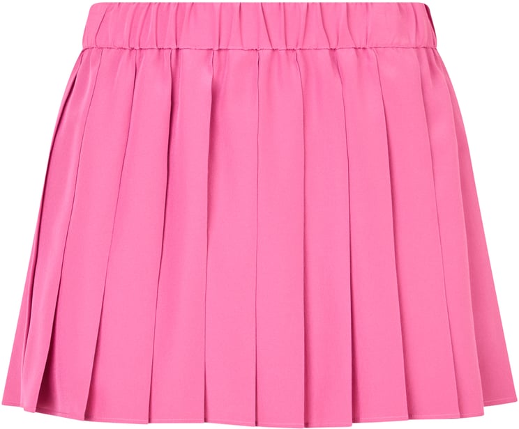 Valentino Pink pleated short skirt, minimal and elegant.