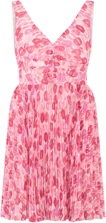 Valentino Pink short dress with pattern, versatile and sophisticated.