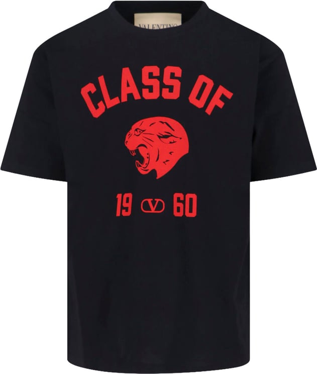 Valentino "Class Of 1960" T-Shirt In Black Cotton