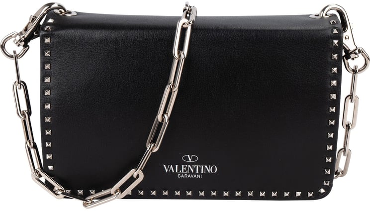 Valentino Valentino Garavani Rockstud Multi Pocket Double Flap Turnlock Crossbody Bag