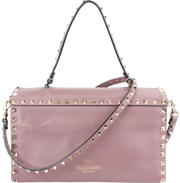 Valentino Valentino Garavani Leather Rockstud Flap Crossbody Handbag