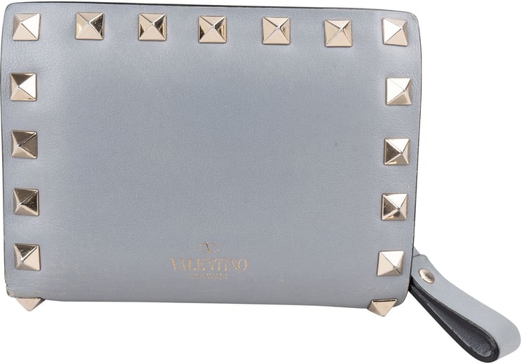 Valentino Valentino Garavani Rockstud Compact Zip Around Wallet