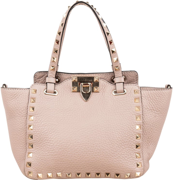 Valentino Valentino Garavani Grained Calfskin Rockstud Small Handbag