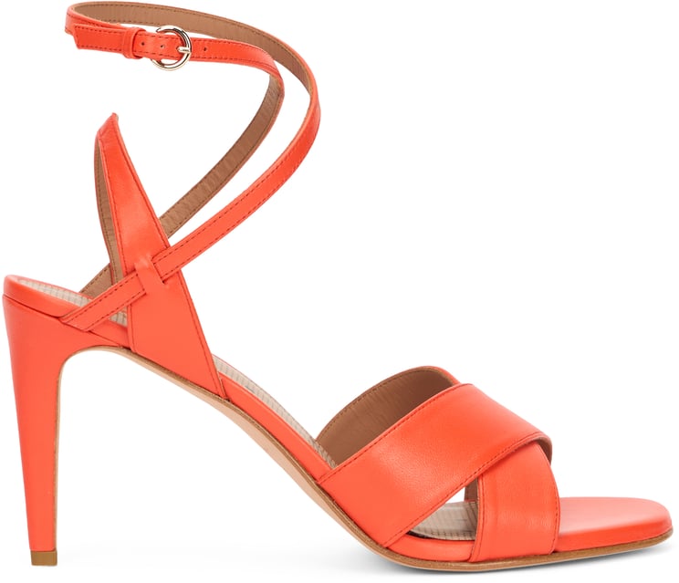 Valentino Elegant orange sandals with high heel