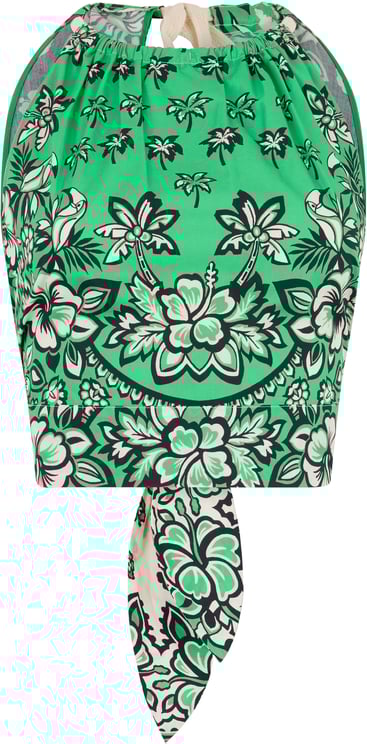 Valentino Elegant green top with floral print