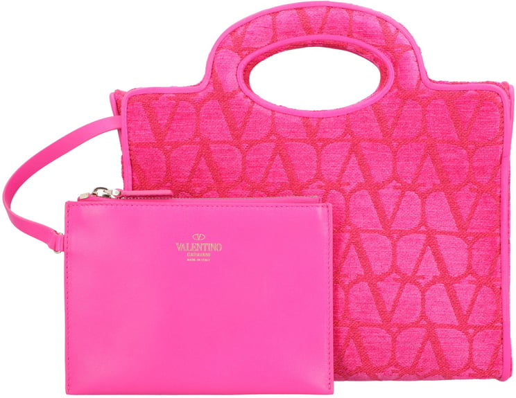 Valentino Vlogo Monogram The Third Open-Top Shoulder Bag