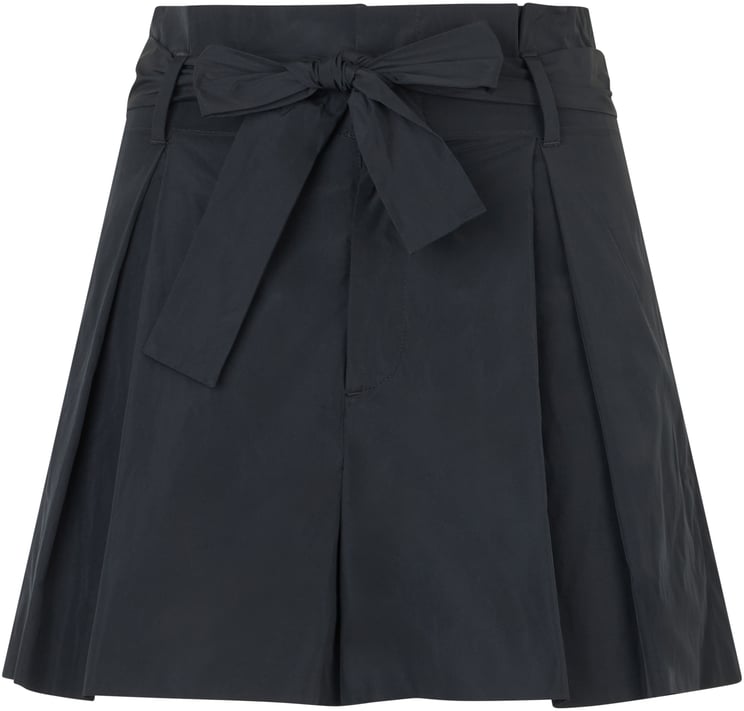 Valentino Elegant black short trousers with a refined bow.