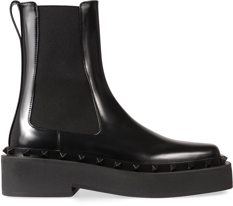 Valentino Rockstud M-Way leather chelsea boots