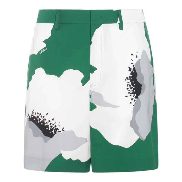 Valentino Tailored Floral Print Shorts with Structured Silhouette