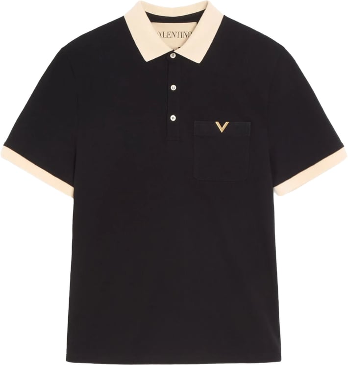 Valentino Polo Jersey Vgold Short-Sleeve Polo