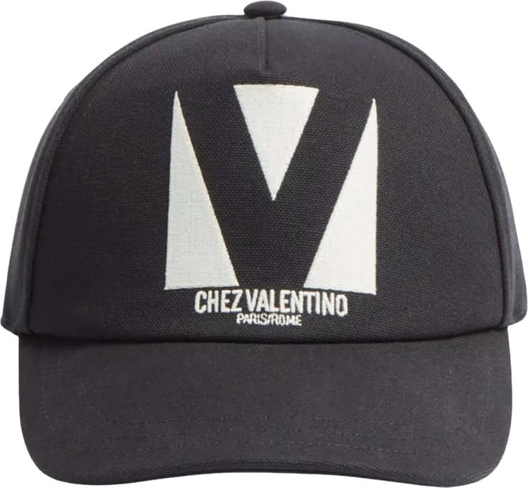Valentino Dark Classic Geometric Logo Baseball Cap