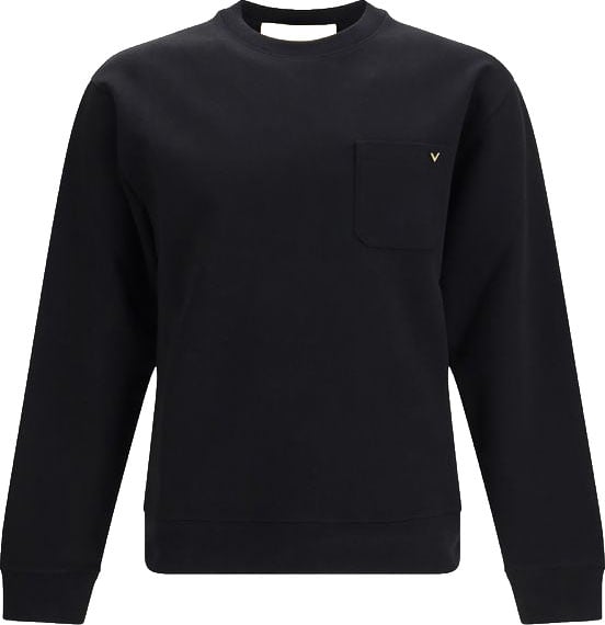 Valentino Valentino Black Cotton Sweatshirt